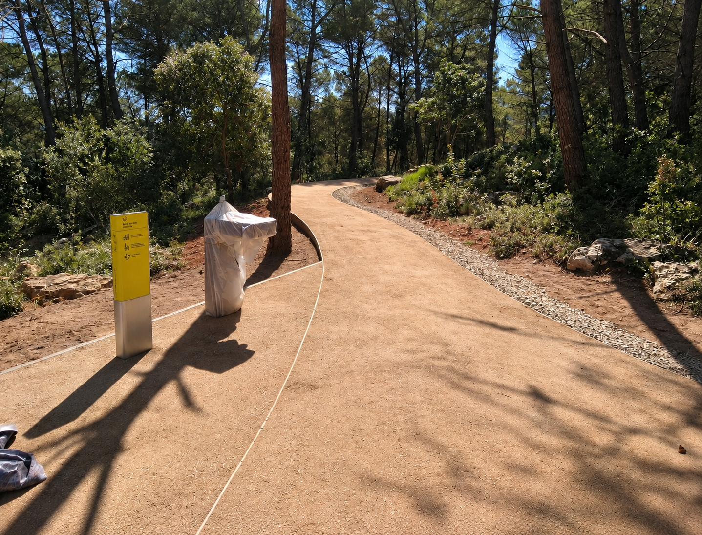 Pavimento terrizo estabilizado en parque Barcelona