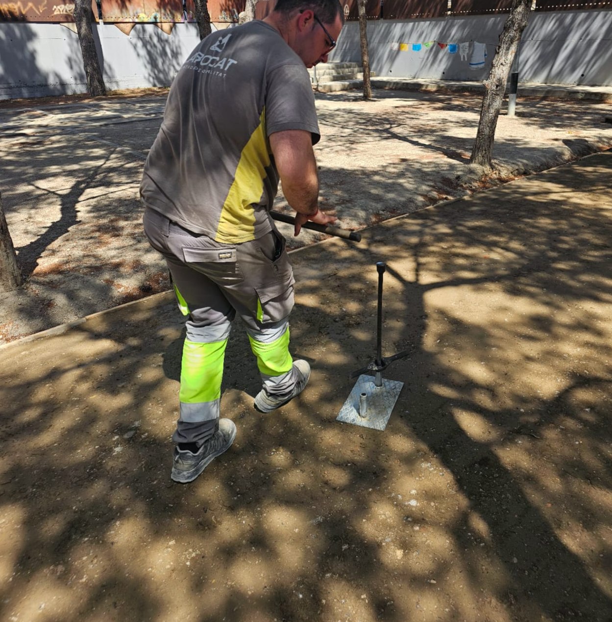 Realización del agujero para ensayo de densidad in situ