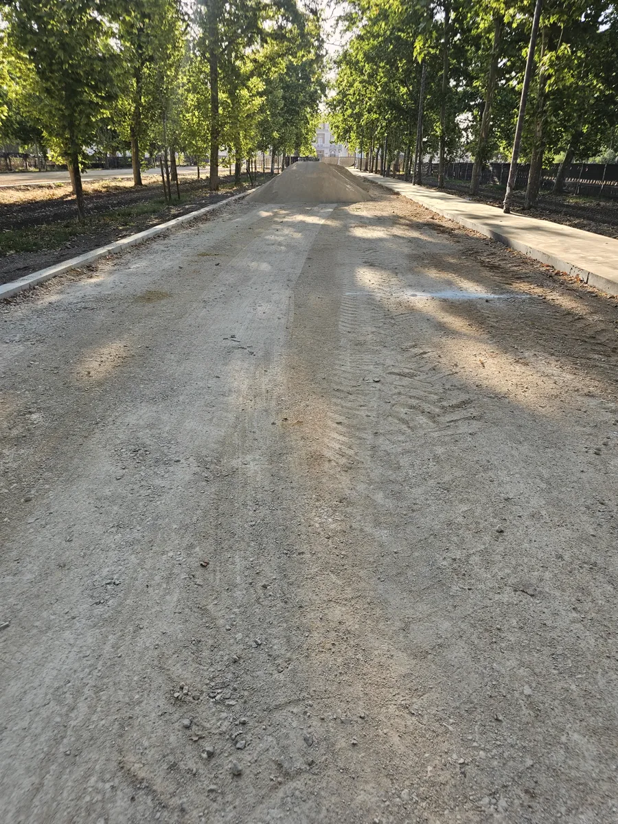 Preparación del terreno antes de la estabilización de suelos · Aranjuez