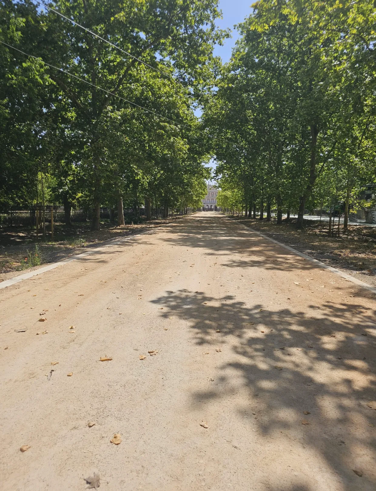 Camino de tierra estabilizado — Jardines del Palacio Real de Aranjuez · Sistema SEI